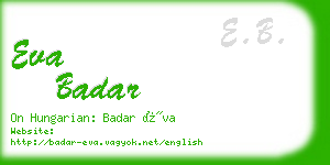 eva badar business card